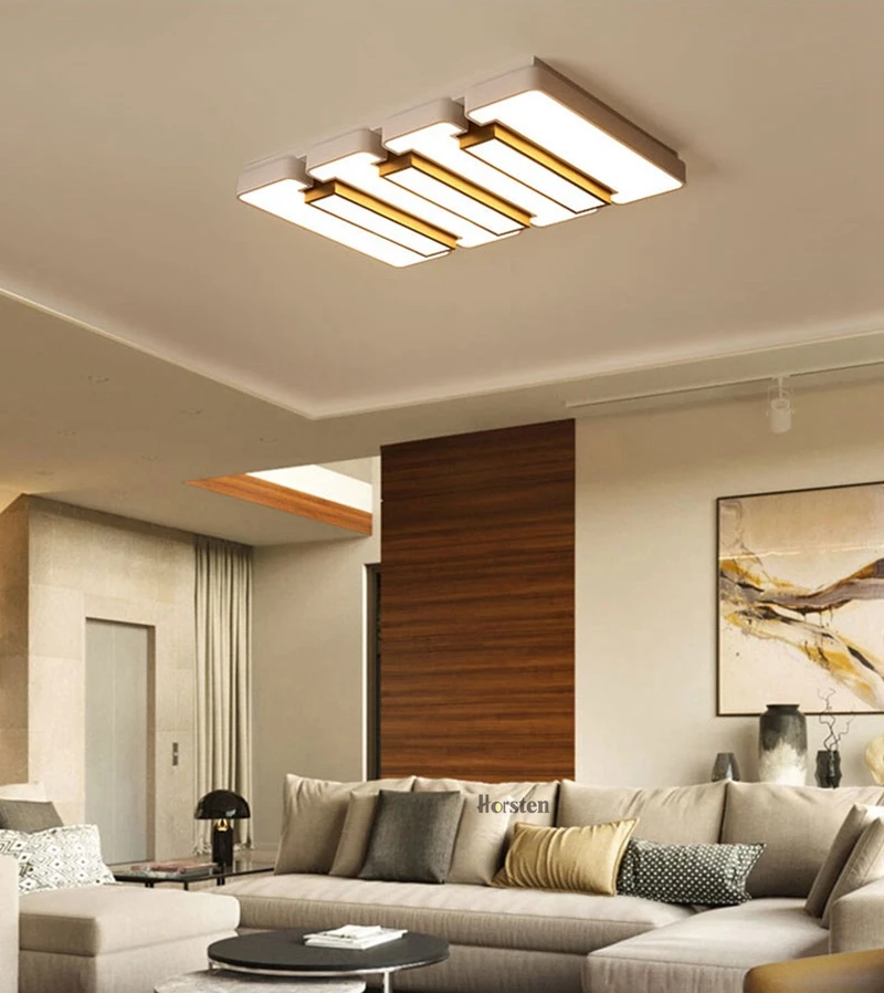 Creative Modern Ceiling Lights Black and White Iron Acrylic Ceiling Lamp For Living Room Bedroom Remote Control Lighting Fixtures (2)