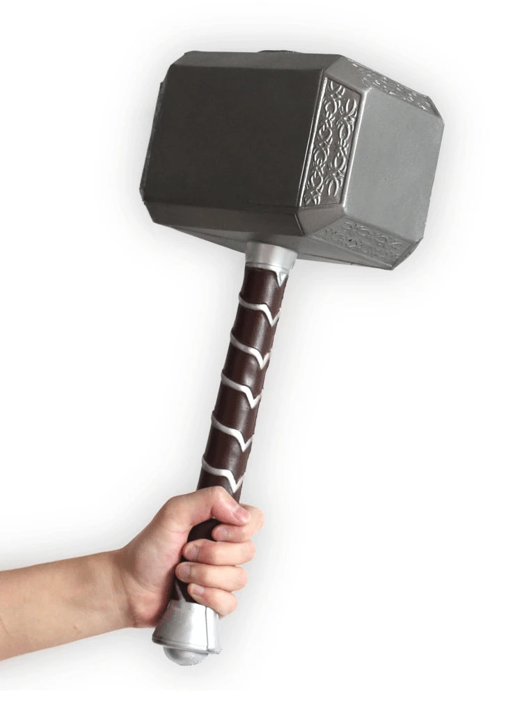 44cmThor's Hammer, косплей, 1:1, Тор, Громовой молот, фигурка, оружие, модель, детский подарок, фильм, ролевые игры, безопасная игрушка из искусственного материала