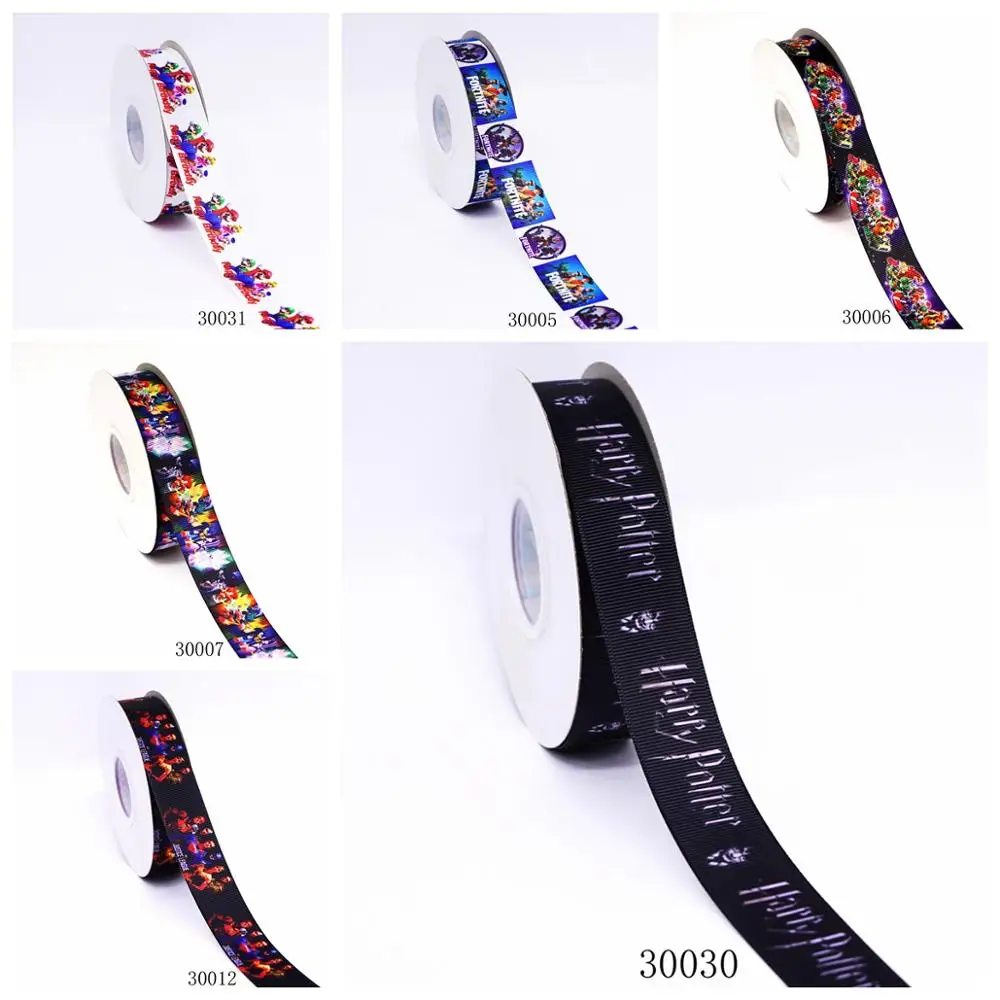 

Free shipping 50 yard flower printed grosgrain ribbon 30030