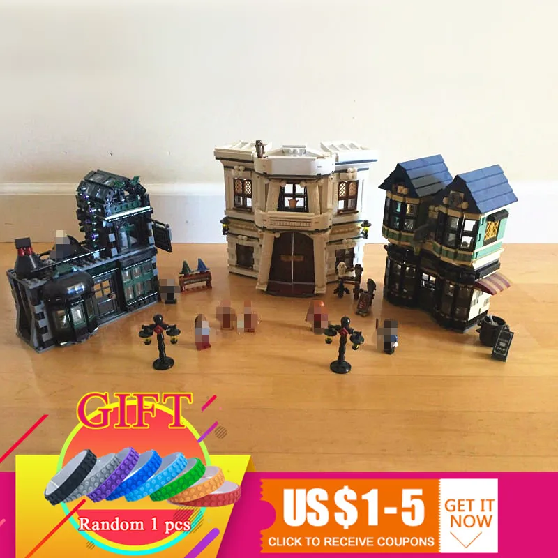

16012 2025Pcs The Diagon Alley Movie Series Potter Set Compatible with 10217 Educational model Building Blocks toys gift
