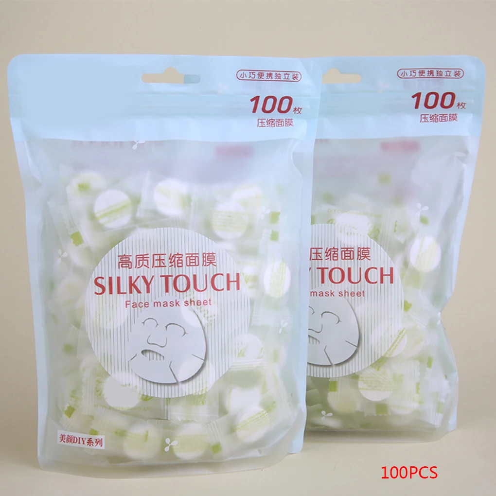 

TOP 100PCS/Set Facial Non-woven Compressed Masque Disposable Wrapped Masks Sheets Tablets for DIY Skin Care