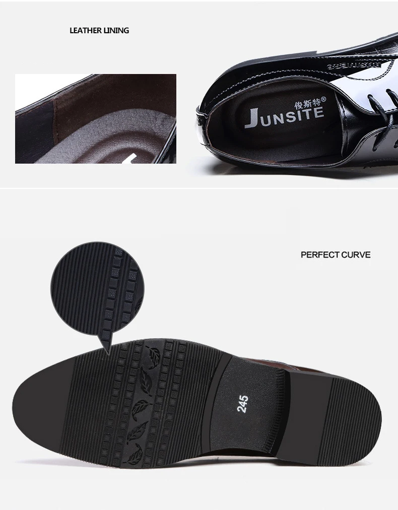 Crocodile pattern leather office men dress shoes fashion black  formal shoes men elegant business oxford wedding shoes NET626 13