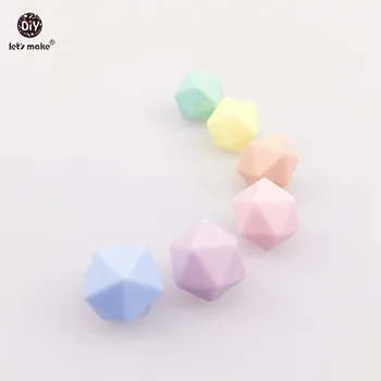 

Let's make Silicone Multi-faceted beads 100pc 14mm Candy Color Beads Baby DIY Nursing Necklace Silicone Baby Teether