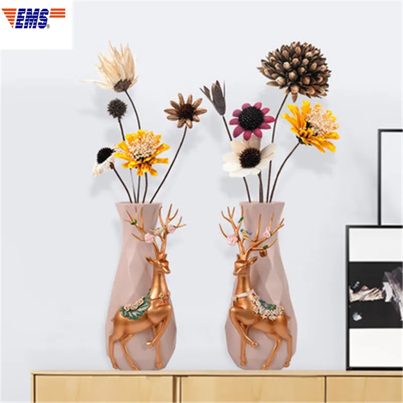 

Nordic Stereoscopic Simulation Deer Luxurious Vase Creative Modern Simple Living Room Flower Arrangement Decoration X1997