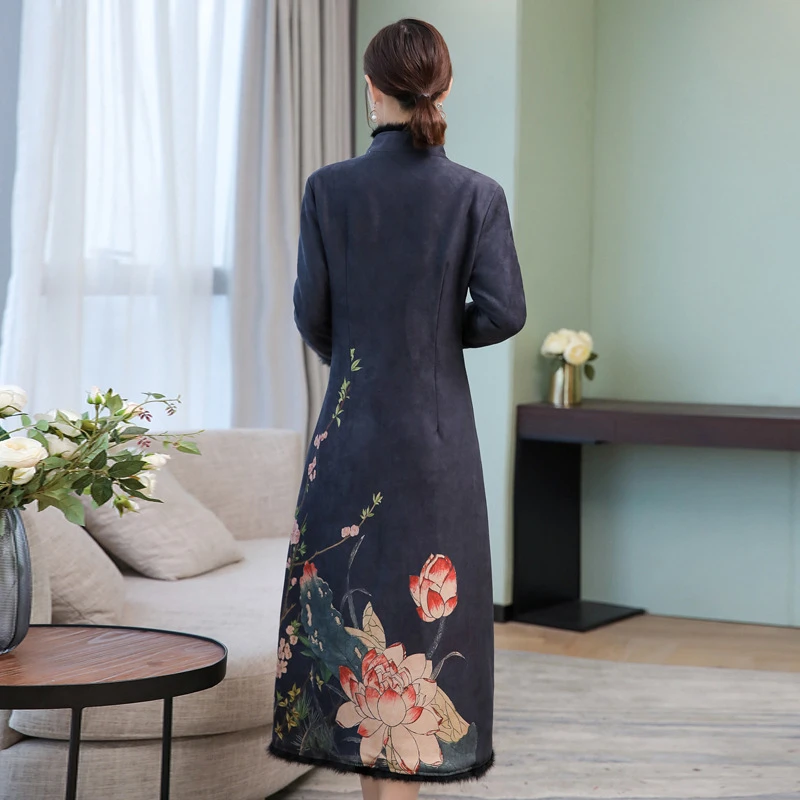 Qipao традиционное китайское восточное платье женское cheongsam сексуальное