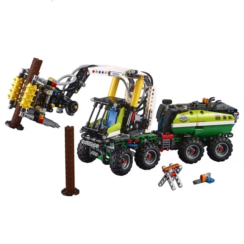 

2018 New Technic Series Forest Machine Harvester 2-In-1 Building Blocks Toys Compatible With Legoings Technic 42080 Kids Gifts