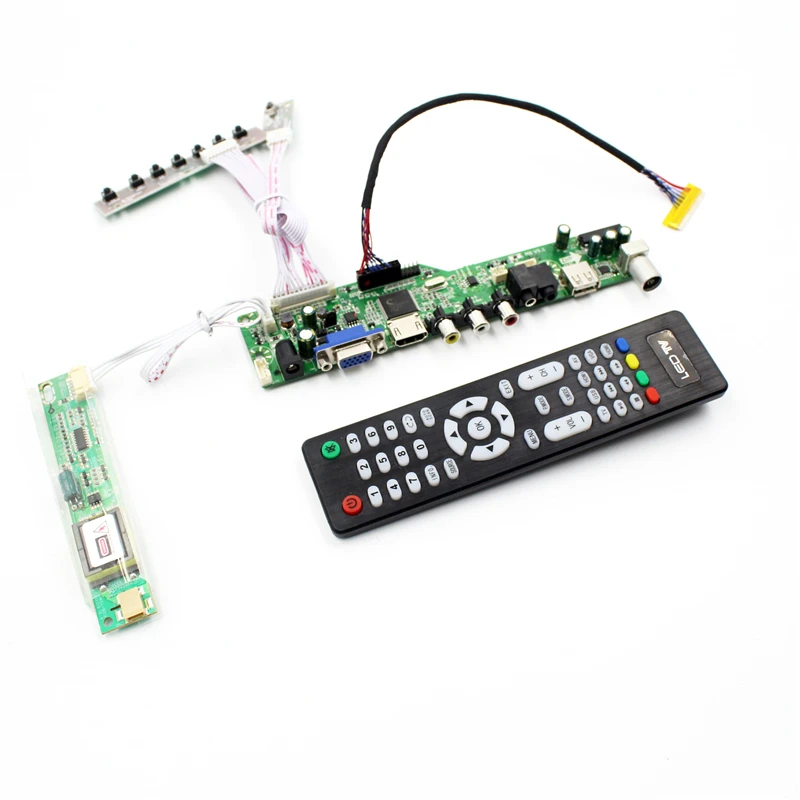 

LCD TV controller board support TV AV VGA Audio USB HDMI for 15.6 inch 1280X800 B154EW04 V8 B154EW08 V1 CLAA154WA05A easy diy