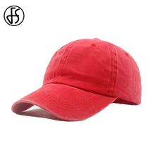 FS однотонная вымытая джинсовая бейсболка s, высокое качество, Осень-зима, полная Кепка, шапка для женщин и мужчин, красная уличная спортивная бейсболка, хип-хоп