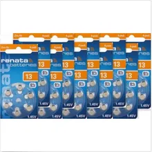 Hot Sale 60 pçs/lote Renata 13/A13/P13 Cuidado Da Orelha para BTE Aparelhos Auditivos Baterias do Aparelho Auditivo. Bateria de ar do zinco 1.45 v