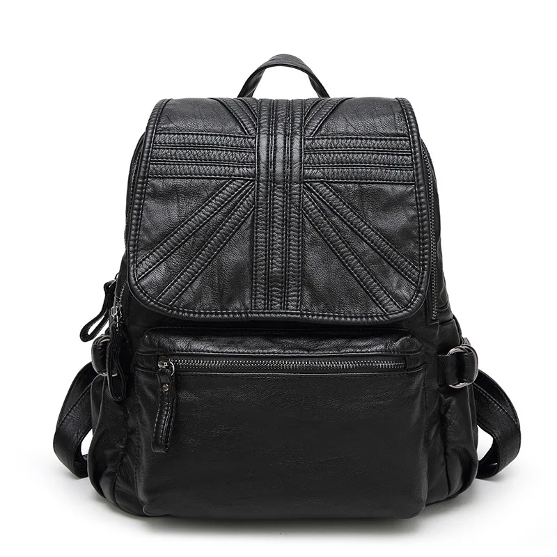 

women backpack genuine leather school backpacks for teenage girls shoulder bag Female Fashion Backpacks School Bag Vintage C671