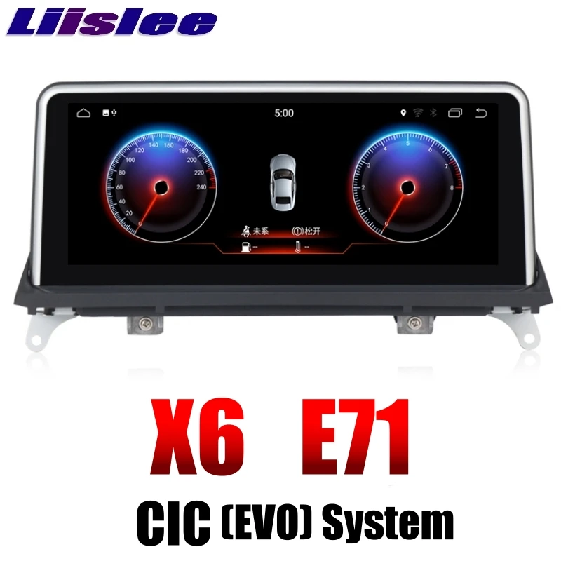 Cheap LiisLee For BMW X6 E71 2011~2013 For CIC System EVO ID6 CarPlay Adapter Car Multimedia Player GPS Audio Radio Navigation NAVI 3