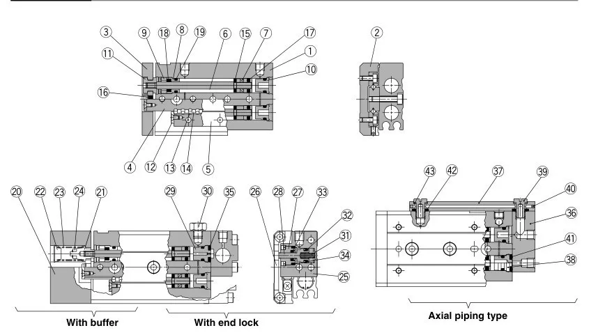 MXS Pneumatic sliding cylinder 3