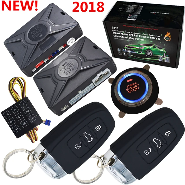 automotive car security alarm system with passwords keyless entry central lock or unlock engine