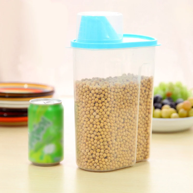 

2.5L Plastic Kitchen Food Pasta Cereal Grain Bean Rice Storage Container Box