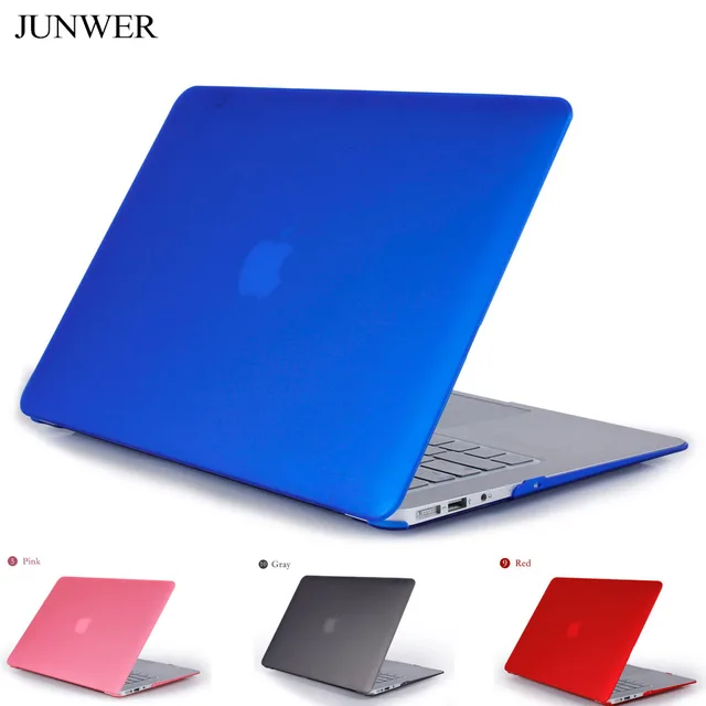JUNWER CrystalMatte Transparent Case For Apple Macbook Air Pro Retina 11 12 13 15 For Macbook Air 13 Laptop Case Cover