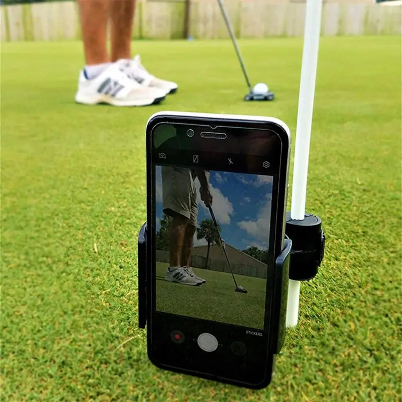 Golf Swing Recorder Holder Cell Phone Clip Holding Trainer Practice Training Aid