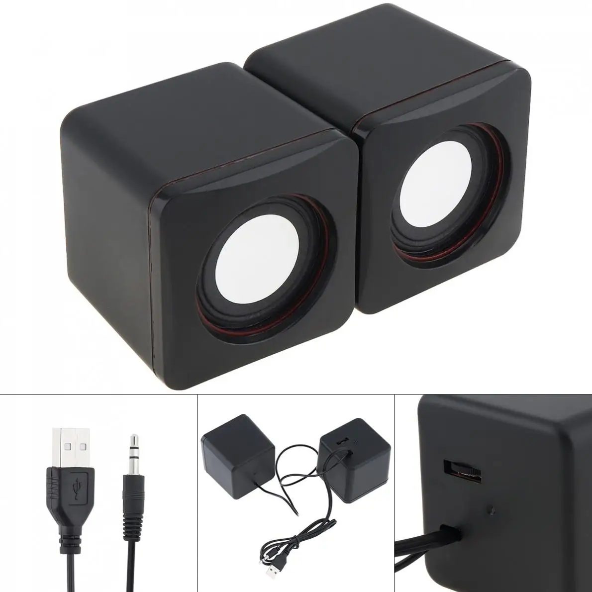 

101Z 6W Speaker USB 2.0 Speakers with 3.5mm Stereo Jack and USB Powered for PC Laptop Smartphone