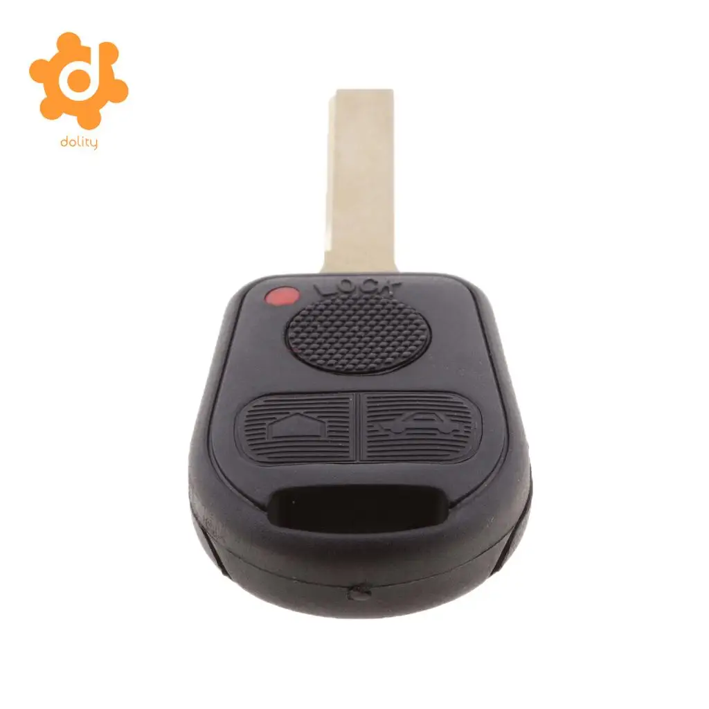 Car Remote Key Fob Case Cover and HU92 Uncut Blank Blade for BMW E38 E39 E46