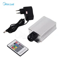 7 Вт RGB светодиодный волоконно-оптический драйвер двигателя с 20key RF пульт дистанционного управления для всех видов волоконно-оптических s небесно-звездных звезд