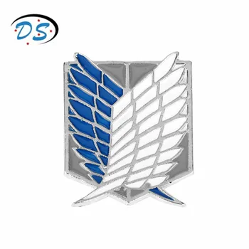 

Game Movie Jewelry Attack On Titan Brooches Giant Legion Flag Alloy Brooch Pins for Man's Shirt Accessories