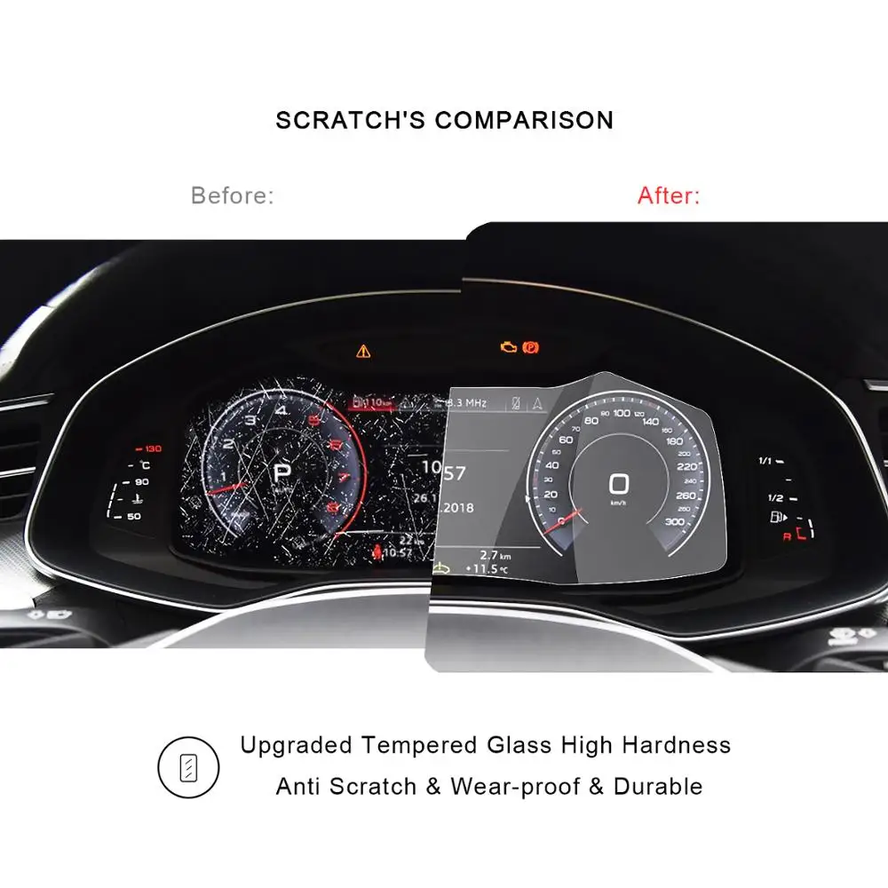 Экран ruiya протектор Audi A6 A7 Q8 LCD приборная панель экран 9H закаленное стекло Защита