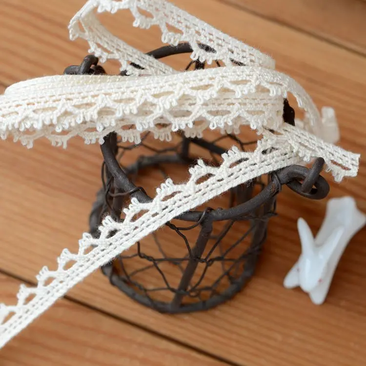 hot sale Lace accessories Beige teeth small cotton lace width 1cm h0302 | Дом и сад