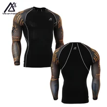 Компрессионное мужское нижнее бельё трико, дизайн всего тела, скелеты, футболки, мужские Шейперы, Майки для велоспорта