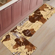 Винтажная морская карта, коврик из 2 предметов под домашнюю миска для воды еды, коврики для входной двери, аксессуары для ванной комнаты, набор мусора