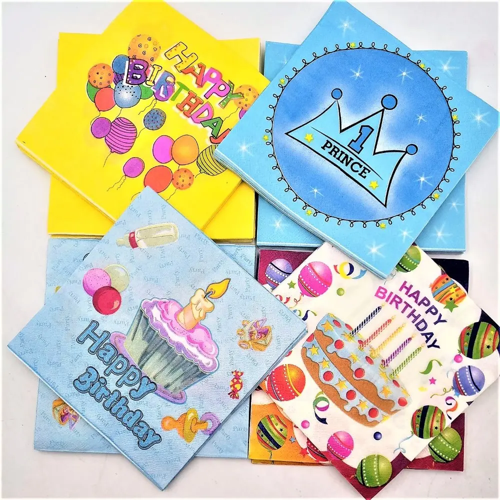 20 шт. принцесса шарики короны вечерние принадлежности бумажные салфетки/ткани для детского душа украшения вечерние сувениры для детей с днем рождения