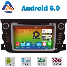 7″ Android 6 Octa Core 2GB RAM 32GB ROM Car DVD Multimedia Player Radio Stereo GPS For Mercedes-Benz Smart Fortwo 2011-2014 DAB