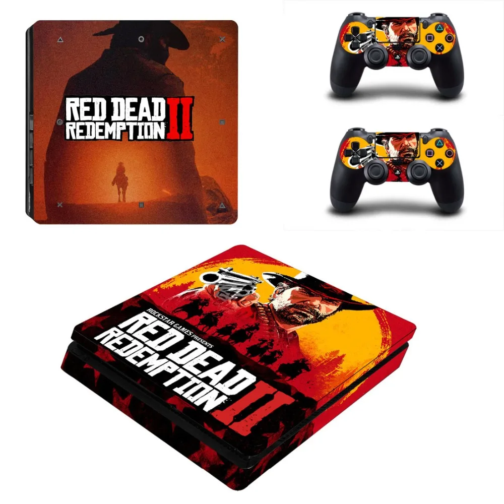 PS4 Slim skin Red Dead Redemption 2 наклейки для Play station 4 дизайн консоли и крышки контроллера