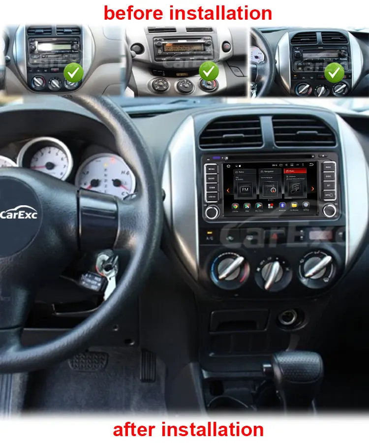 Clearance CarExc Android 9.0 OS Octa Core For Toyota Old Prado RAV4 Radio 2 Din Universal Car DVD Player With GPS Navigation 100mm*200mm 0