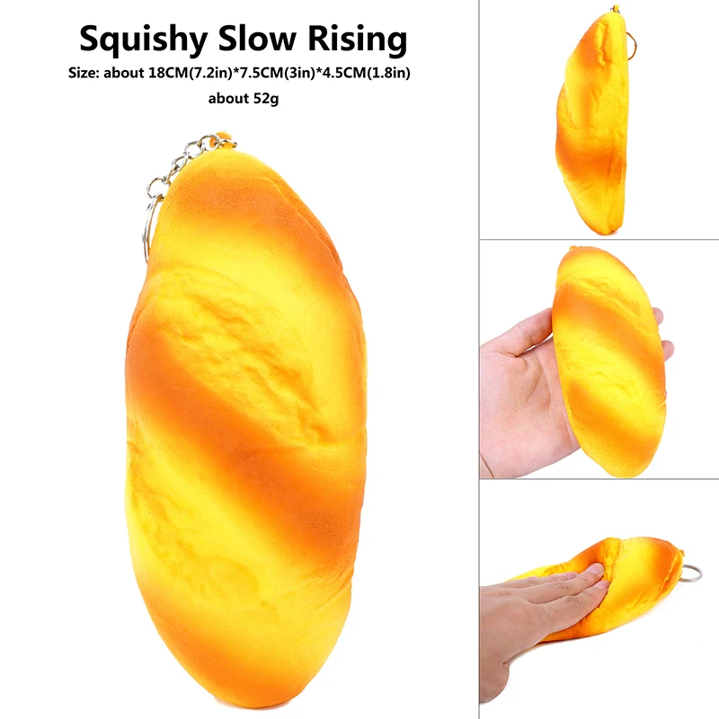 

Kawaii jumbo 18CM Great twistbread bread Toast Bread Squishy Super Slow Rising Scent Soft Bun Charms Food Collectibles Toys