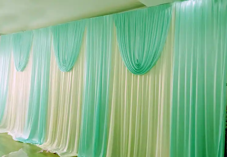 2018 New Design Tiffany Blue Wedding Backdrop Curtain Decoration