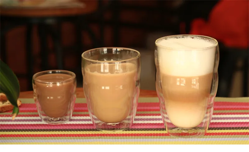  Handmade Heat Resistant Double Wall Glass Mini Tea Drink Cup Healthy Drink Mug Lemon Tea Coffee Cup Insulated Glass9