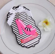 10 TEILE/LOS Rosa Schuhe mit hohen absätzen Schlüsselanhänger Schlüsselanhänger Zubehör Hochzeit Geschenk Souvenirs
