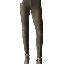 HEE GRAND, женские осенние весенние замшевые винтажные леггинсы, сексуальные, средняя талия, тонкие, длинные штаны, тонкие, тянущиеся, обтягивающие брюки, WKP332