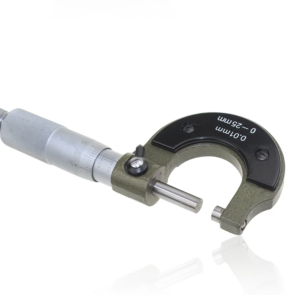 Outside Micrometer 0-25mm 0.01mm Gauge Vernier Caliper Measuring Tools With Box