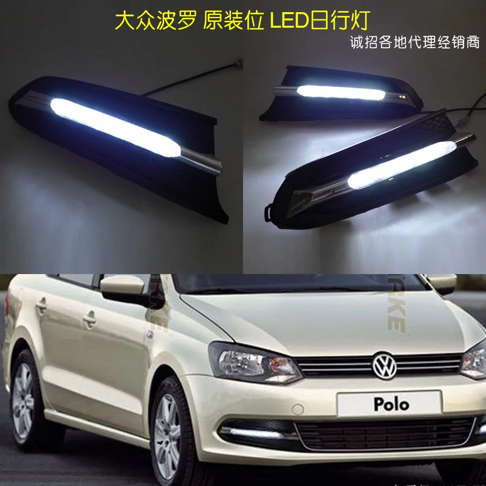 Авто светильник ing style 2013 2015 vw POLO sedan led dayime drl для поло седан вождения