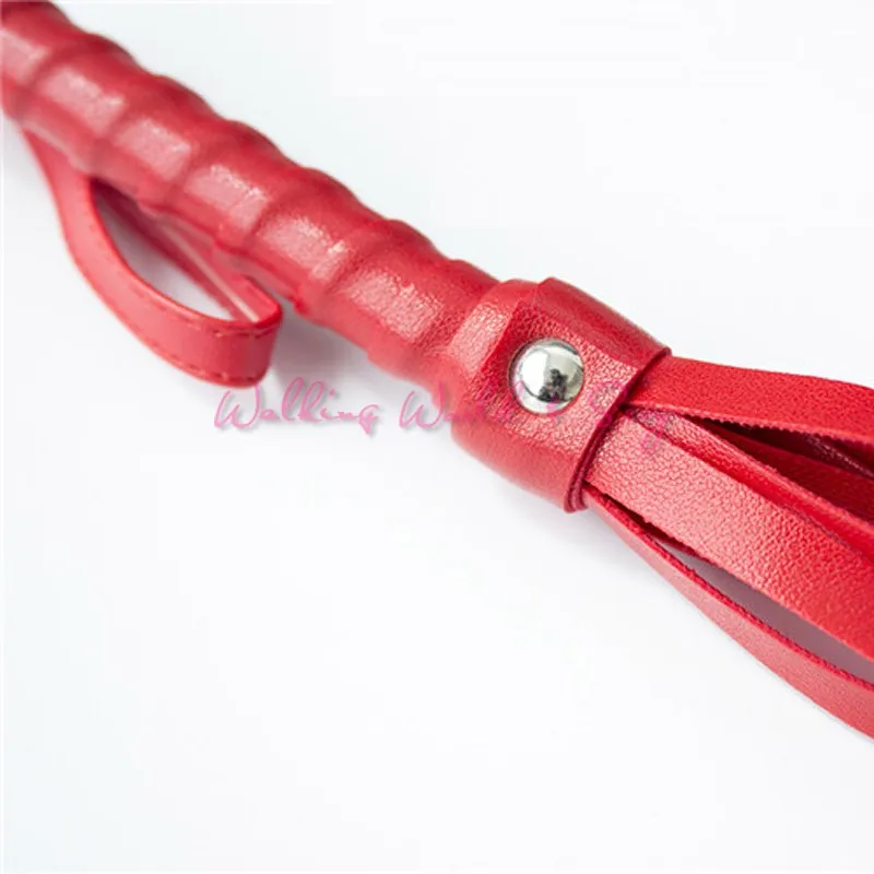 Lovely 45CM Leather Whip Fetish Restraint Bondage Lash Flogger Tails Sexy Toys For Couple Roleplay S M Adult Game Products (8)