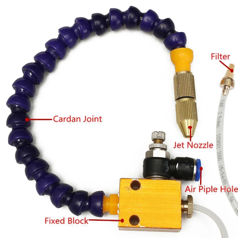 

Multi-function Mist Coolant Lubrication Spray System Unit Air Hose Pipe for CNC Lathe Milling Machine Mayitr Coolant Misting