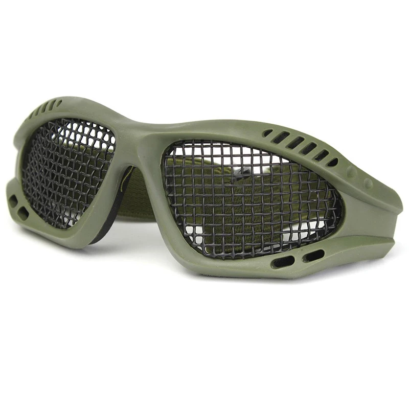 Adjustable Outdoor Tactical Paintball Goggles Steel Wire Mesh Hunting Airsoft Glasses Eye Game Protector Sports Eyeglasses