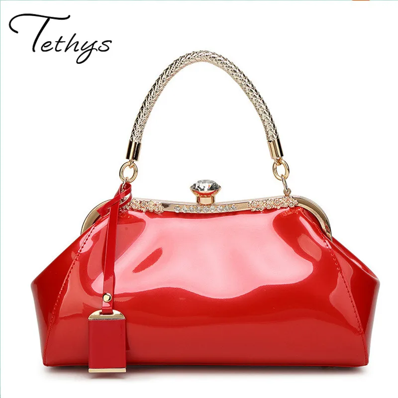 

Tethys Women Famous Designer Brand messenger Bags Patent Leather shoulder bag Luxury ladies handbags Bolsa Tote Bags female sac