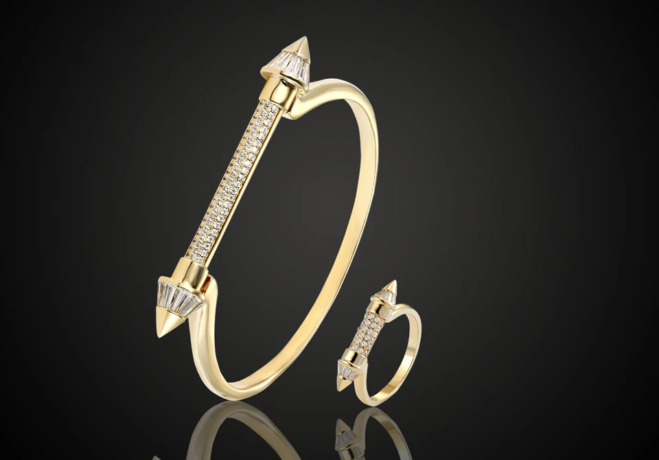 Идеальный кубический циркон браслет ювелирные изделия для женщин Свадебные Jwelry медь жесткий браслет для женщин циркония любовь браслет и браслеты