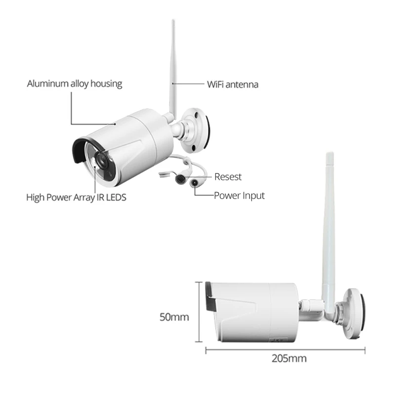 Wheezan CCTV система безопасности камеры Беспроводной NVR комплект 1080P 8CH домашний HDD wifi