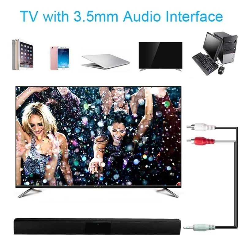 20W TV Soundbar Bluetooth speaker FM Radio home theater system portable wireless subwoofer bass MP3 Music boombox for xiaomi
