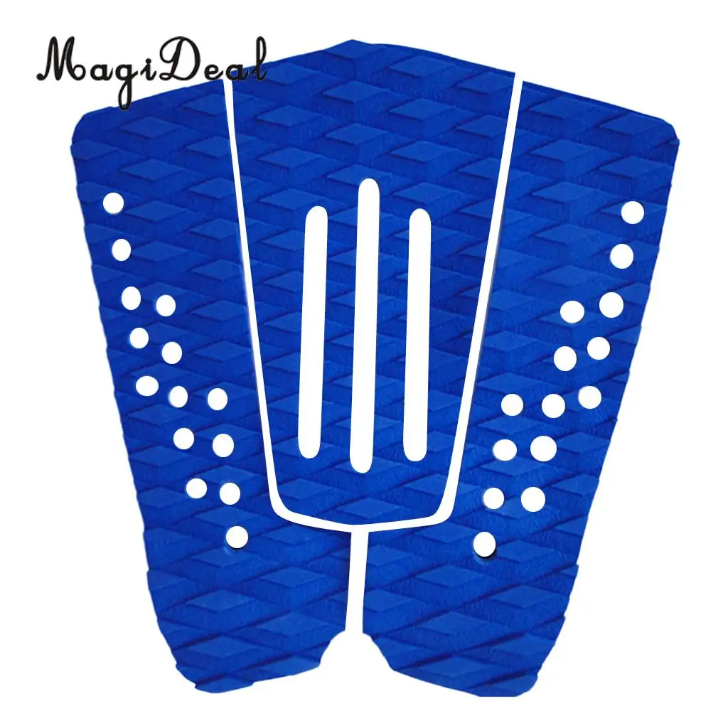 MagiDeal High Quality 3Pcs / Set Blue EVA Tail Pads Surfboard Deck Grips Traction Surfing Mat Boayboard LongBoard Surf Accessory