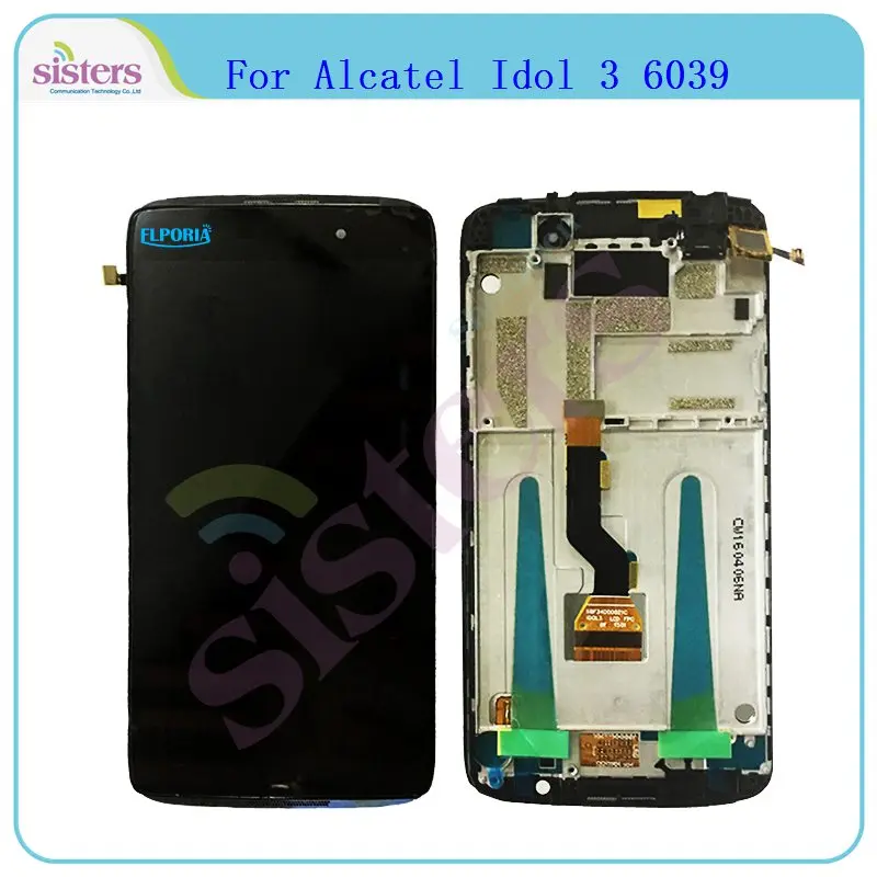 AT0013 Original New For Alcatel Idol 3 6039 6039A 6039K 6039Y LCD Display With Touch Screen Digitizer Assembly With Frame Replacement(1-)
