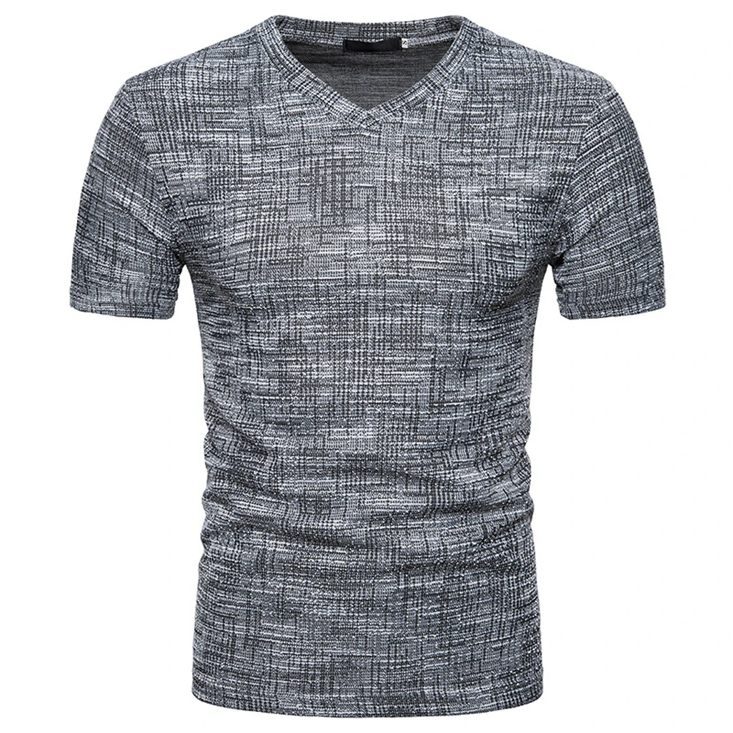 Summer Men T Shirt Fashion Brand Short Sleeve V Neck T Shirts Casual 155in TShirts from Men