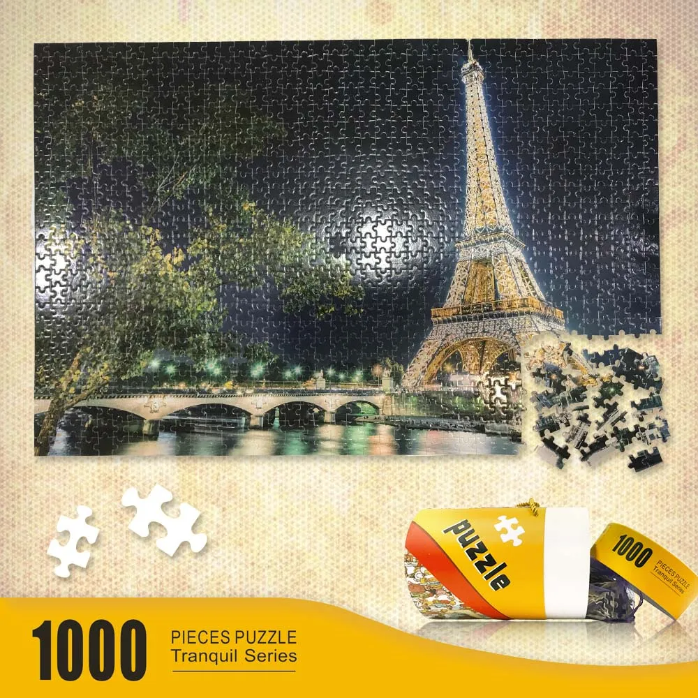Пазлы из экологичного дерева 1000 шт. для взрослых развивающие игрушки пазл детей